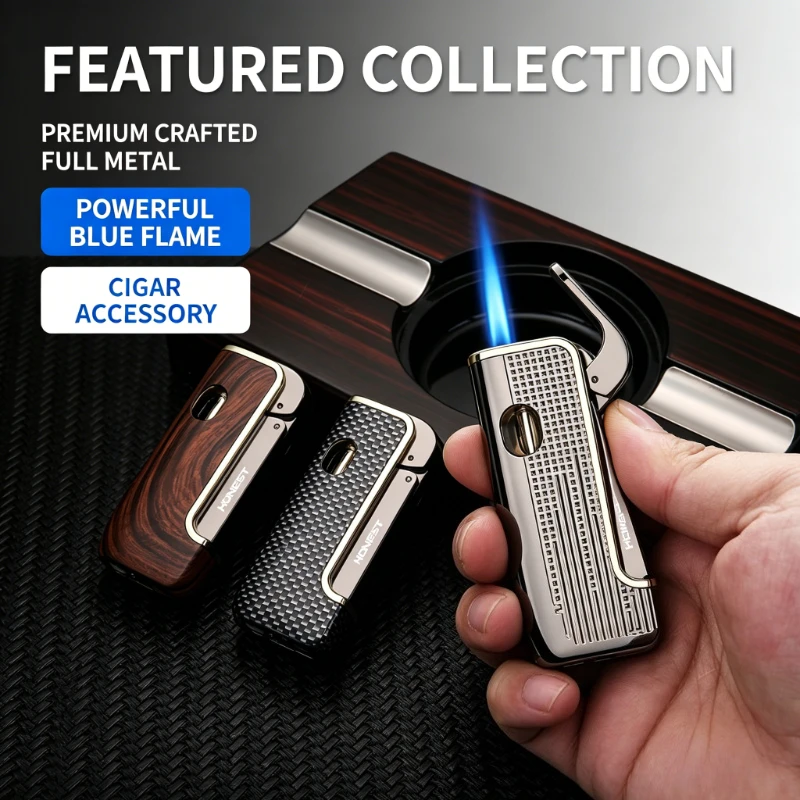 Straight Metal Windproof Lighter, Business Grade Inflatable Igniter, Practical Cigar Hole Design, Multifunctional Accessory
Straight Metal Windproof Lighter, Business Grade Inflatable Igniter, Practical Cigar Hole Design, Multifunctional Accessory
