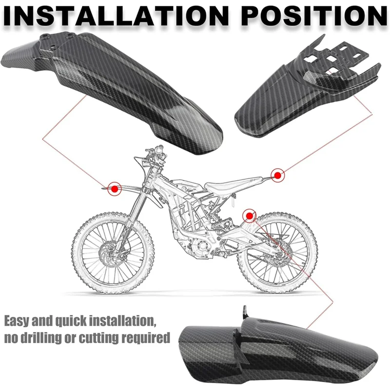 A30P-Front Rear Wheel Mudguards Fender Set For Surron Light Bee S/X Segway X260 X160 Electric Dirt Bike Parts
A30P-Front Rear Wheel Mudguards Fender Set For Surron Light Bee S/X Segway X260 X160 Electric Dirt Bike Parts