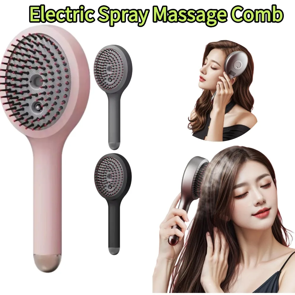 Electric Spray Massage Combs For Girls Red Light Vibrating Hair Brushes Scalp Massager for Smooth Relax Hair Care Styling Tool
Electric Spray Massage Combs For Girls Red Light Vibrating Hair Brushes Scalp Massager for Smooth Relax Hair Care Styling Tool