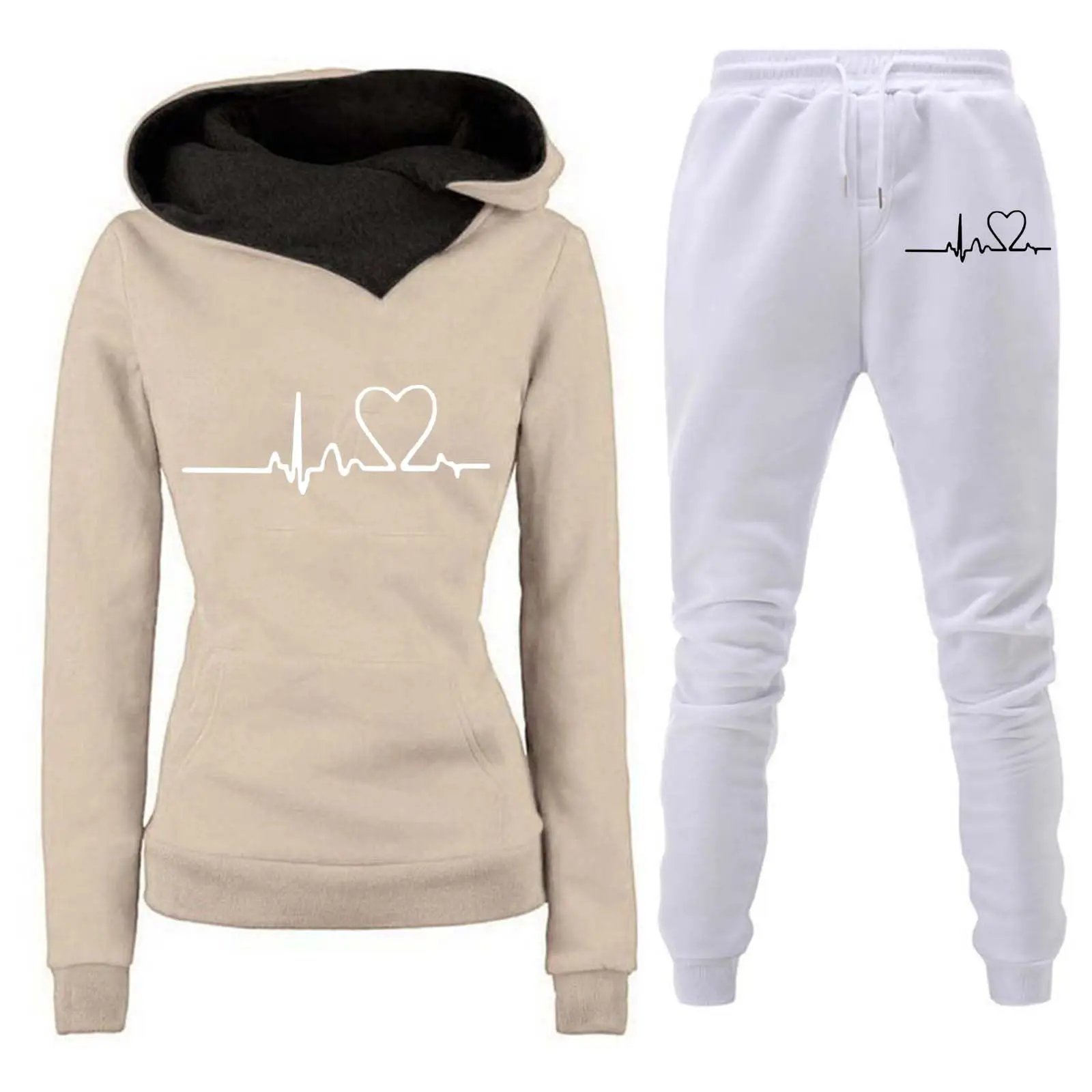 2025 Autumn/Winter New Men's and Women's Fashion European and American Love Printed Fleece Casual Women's Set
2025 Autumn/Winter New Men's and Women's Fashion European and American Love Printed Fleece Casual Women's Set