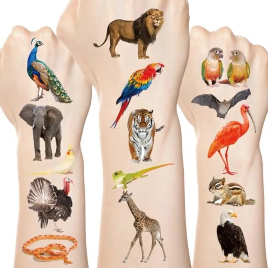 140Pcs Safari Temporary Tattoos for Jungle Animal Individual Tattoos for Wild Theme Birthday Party Decoration Favors Baby Showe
140Pcs Safari Temporary Tattoos for Jungle Animal Individual Tattoos for Wild Theme Birthday Party Decoration Favors Baby Showe