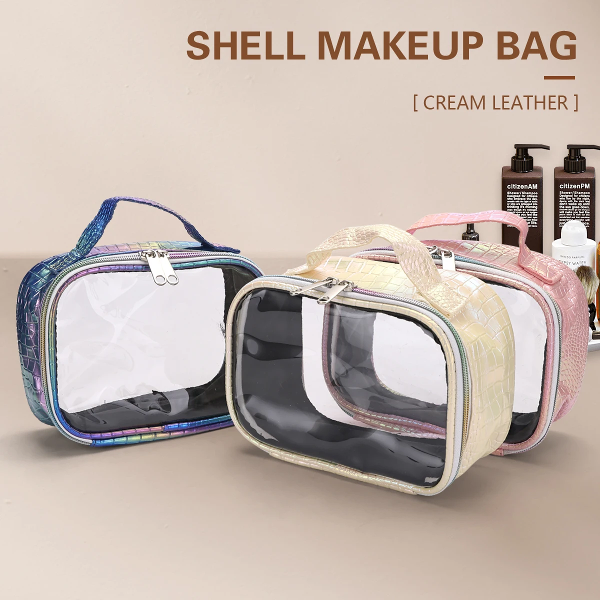 Clear Makeup Bag PVC Waterproof Large Capacity Travel Cosmetic Organizer Case Toiletry Pouch for Women Girls Gym Essentials
Clear Makeup Bag PVC Waterproof Large Capacity Travel Cosmetic Organizer Case Toiletry Pouch for Women Girls Gym Essentials