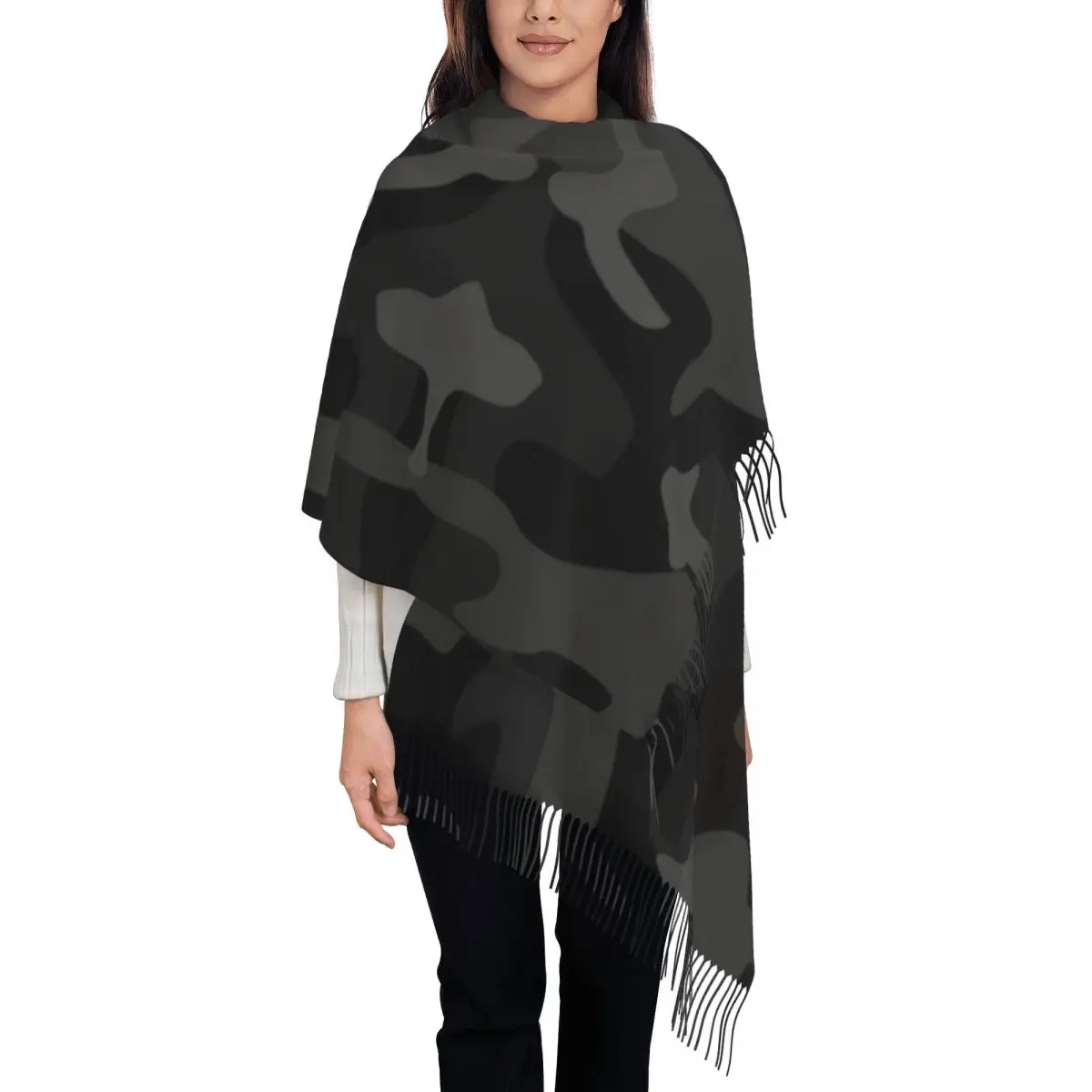 Personalized Print Black Camouflage Pattern Scarf Men Women Winter Fall Warm Scarves Army Military Camo Shawl Wrap
Personalized Print Black Camouflage Pattern Scarf Men Women Winter Fall Warm Scarves Army Military Camo Shawl Wrap