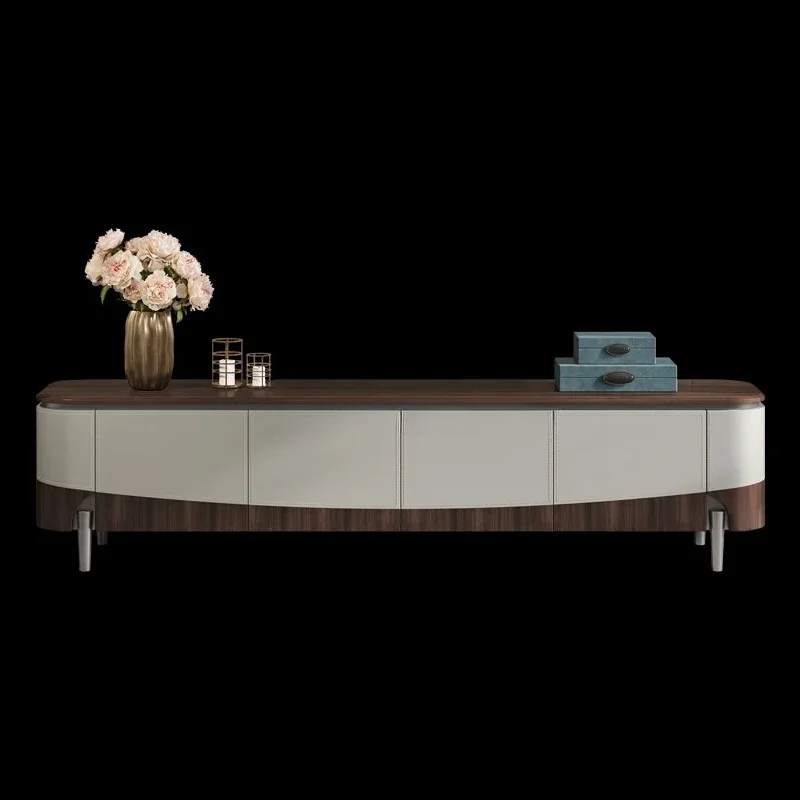 Simple TVcabinet coffee table combination living room advanced light luxury designer custom furniture black walnut floor cabinet
Simple TVcabinet coffee table combination living room advanced light luxury designer custom furniture black walnut floor cabinet