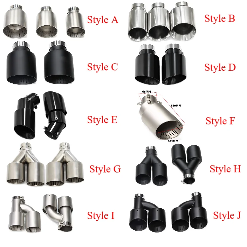 SYPES Car Exhaust Pipes Universal for Volkswagen Gti Golf 2 3 4 5 6 7 8 Stainless Steel Exhaust Tips AK System Muffler Tips OEM
SYPES Car Exhaust Pipes Universal for Volkswagen Gti Golf 2 3 4 5 6 7 8 Stainless Steel Exhaust Tips AK System Muffler Tips OEM
