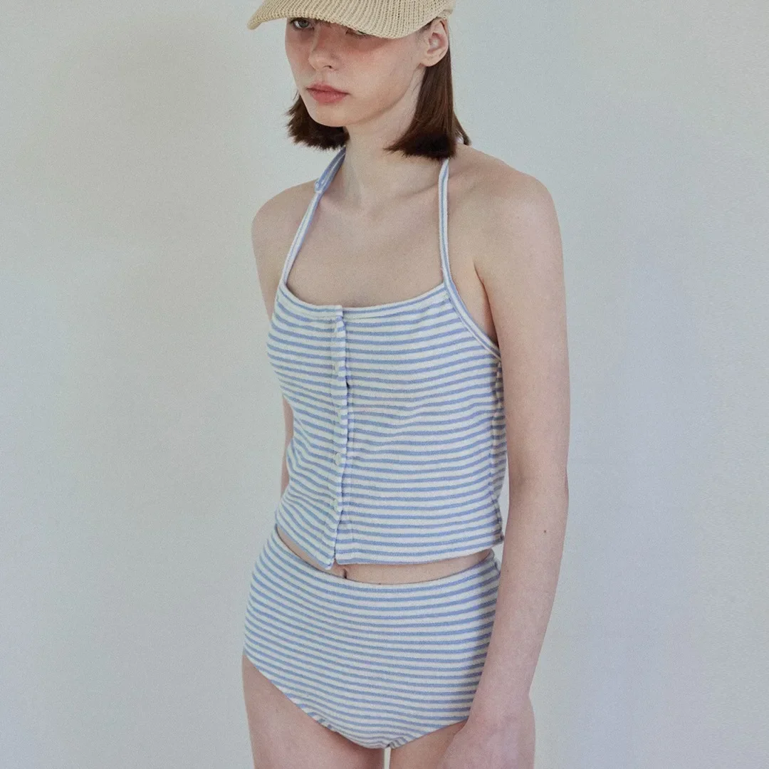 New Two Pieces Set Swimsuit Women White Black Striped Swimwear Sexy Tank Top Bikini High Waist Beach Wear Bathing Suit Korean
New Two Pieces Set Swimsuit Women White Black Striped Swimwear Sexy Tank Top Bikini High Waist Beach Wear Bathing Suit Korean