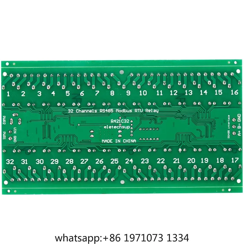R421C32 DC12V 32 Channels Modbus RTU RS485 Bus Relay Module UART Serial Port Board For PLC LED Home Automation Door Lock
R421C32 DC12V 32 Channels Modbus RTU RS485 Bus Relay Module UART Serial Port Board For PLC LED Home Automation Door Lock