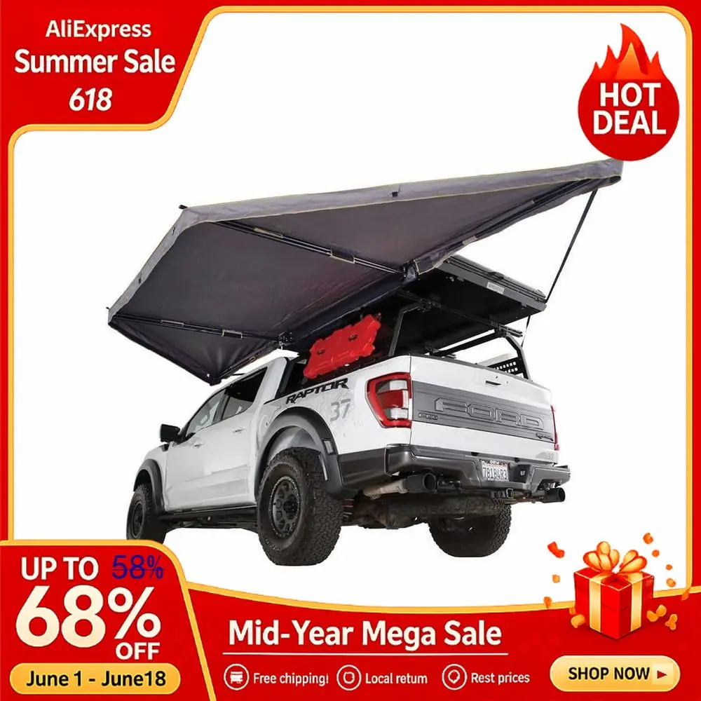 19609917 HD Nomadic 180 LTE Awning Universal 59 Sq Ft of Coverage Dark Gray Fabric with Black Travel Cover Included Twist,Custom
19609917 HD Nomadic 180 LTE Awning Universal 59 Sq Ft of Coverage Dark Gray Fabric with Black Travel Cover Included Twist,Custom