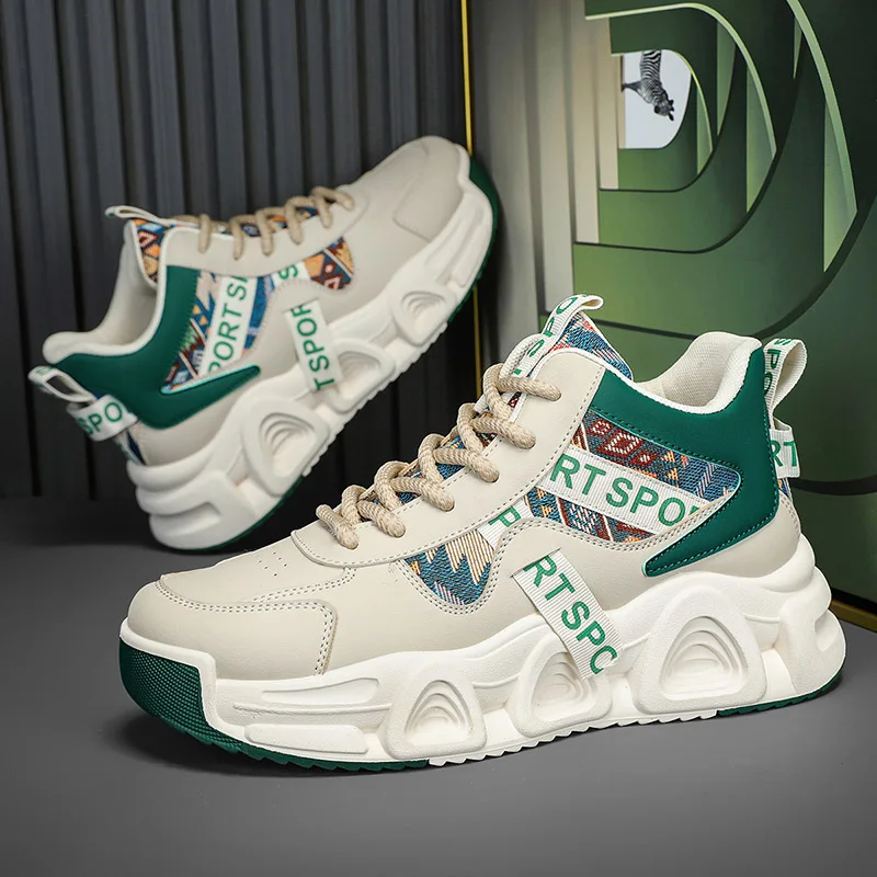 Mens Sneakers Autumn New High Top Retro Thick Sole Daily Travel Leisure Shoes Trend Height Increasing Walking Shoes for Man
Mens Sneakers Autumn New High Top Retro Thick Sole Daily Travel Leisure Shoes Trend Height Increasing Walking Shoes for Man