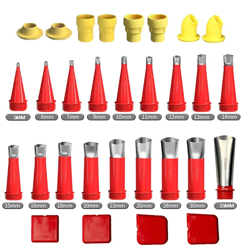 1 Set Stainless Steel Caulking Nozzle Detachable Base For Sealant Application Craft Projects Epoxy Adhesive Mixing Nozzle Glue 
1 Set Stainless Steel Caulking Nozzle Detachable Base For Sealant Application Craft Projects Epoxy Adhesive Mixing Nozzle Glue