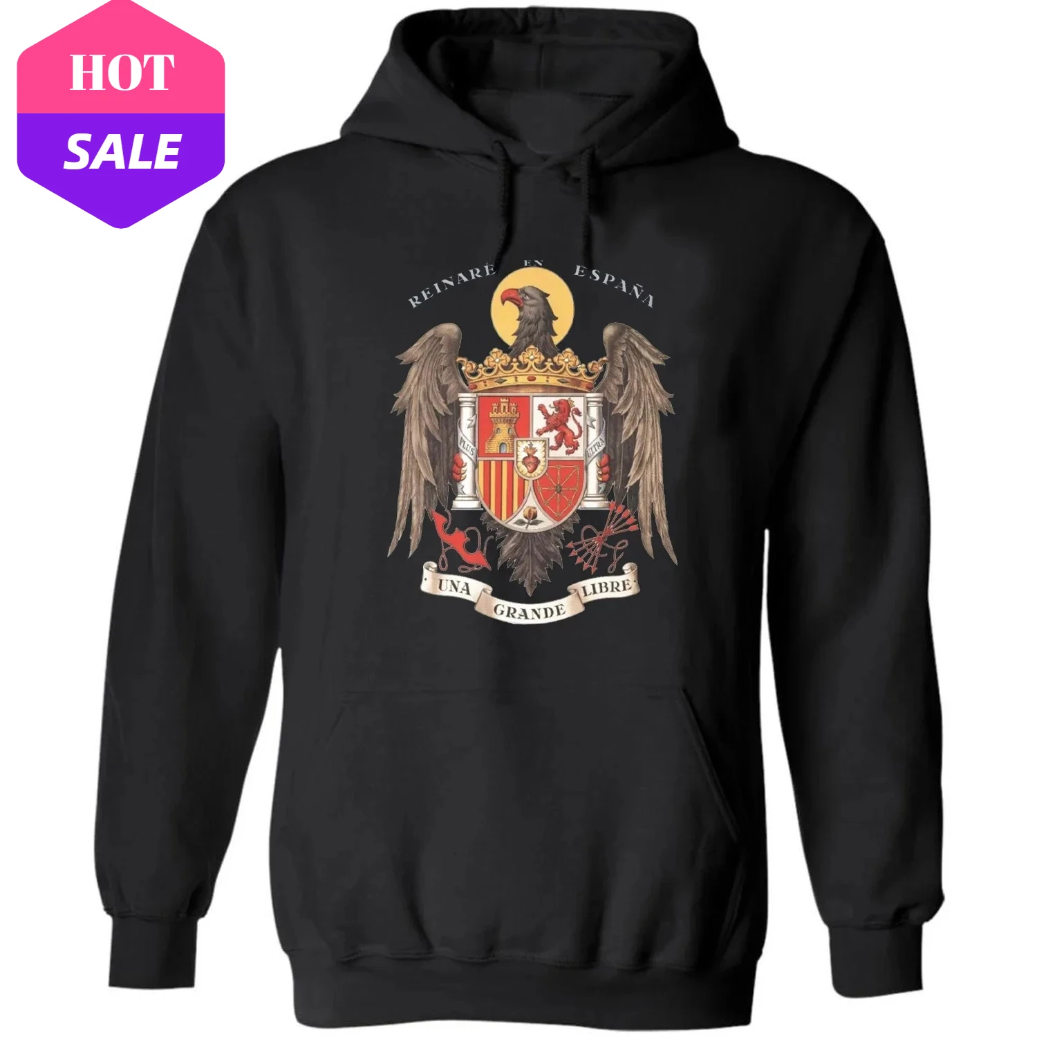 Винтажный пуловер с гербом Франско-испанского императорского орла, новый повседневный мужской свитшот из 100% хлопка, модная уличная одежда
Винтажный пуловер с гербом Франско-испанского императорского орла, новый повседневный мужской свитшот из 100% хлопка, модная уличная одежда