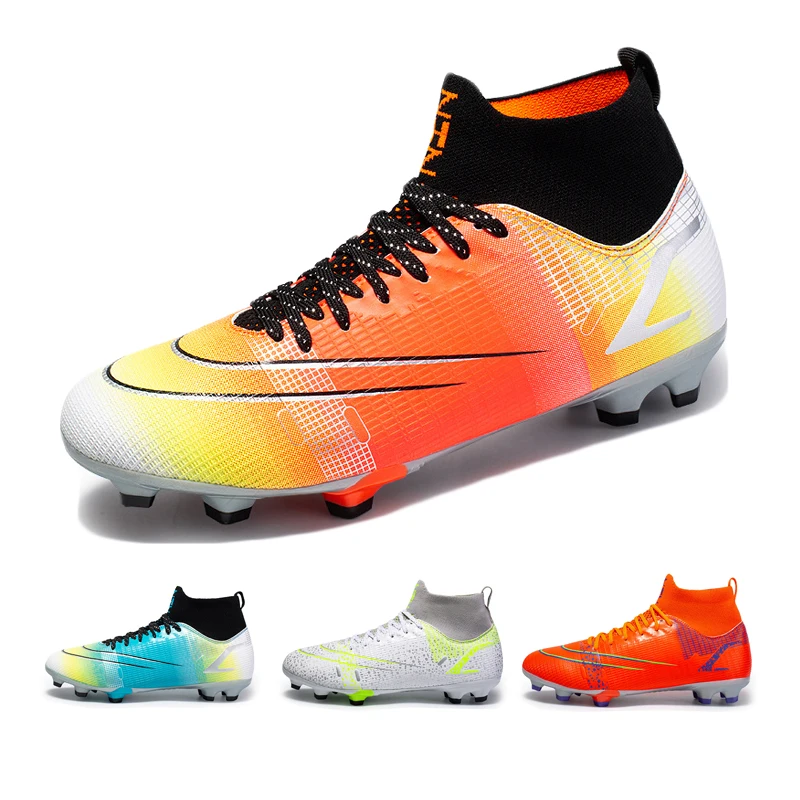 2022 Soccer Shoes Men Lace-up Non-Slip High Ankle Sneakers Outdoor Grass Training Sport Women Drop Shipping Football Boots 34-45
2022 Soccer Shoes Men Lace-up Non-Slip High Ankle Sneakers Outdoor Grass Training Sport Women Drop Shipping Football Boots 34-45