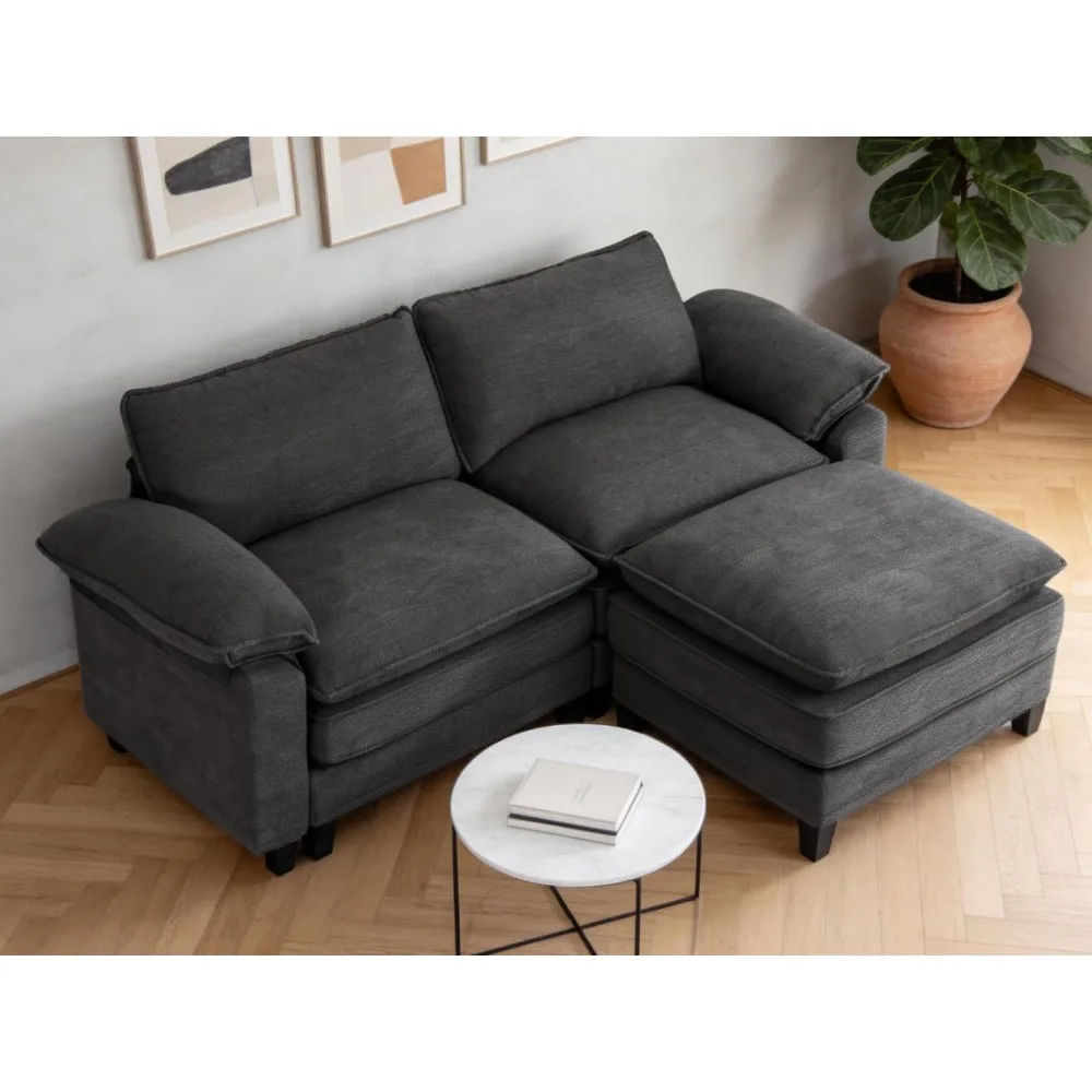 79.6" Modular Sectional Sofa, L Shaped Chenille Cloud Couch, Fully Washable Covers, Double-Layer, Customized
79.6" Modular Sectional Sofa, L Shaped Chenille Cloud Couch, Fully Washable Covers, Double-Layer, Customized