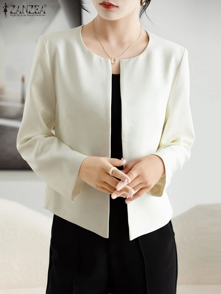 2023 ZANZEA Women Cardigan Korean Fashion Long Sleeve Open Front Blouse Autumn Casual OL Work Blazer Suits Solid Thin Outwear
2023 ZANZEA Women Cardigan Korean Fashion Long Sleeve Open Front Blouse Autumn Casual OL Work Blazer Suits Solid Thin Outwear