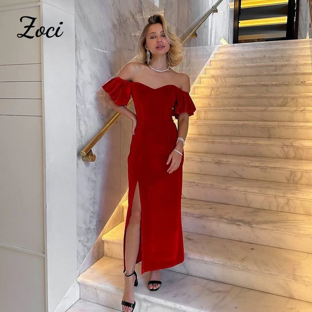 Zoci Customized Strapless Red Mermaid Prom Dresses Off Shoulder High Side Slit Evening Party Dress Women Formal Occasion Gowns
Zoci Customized Strapless Red Mermaid Prom Dresses Off Shoulder High Side Slit Evening Party Dress Women Formal Occasion Gowns