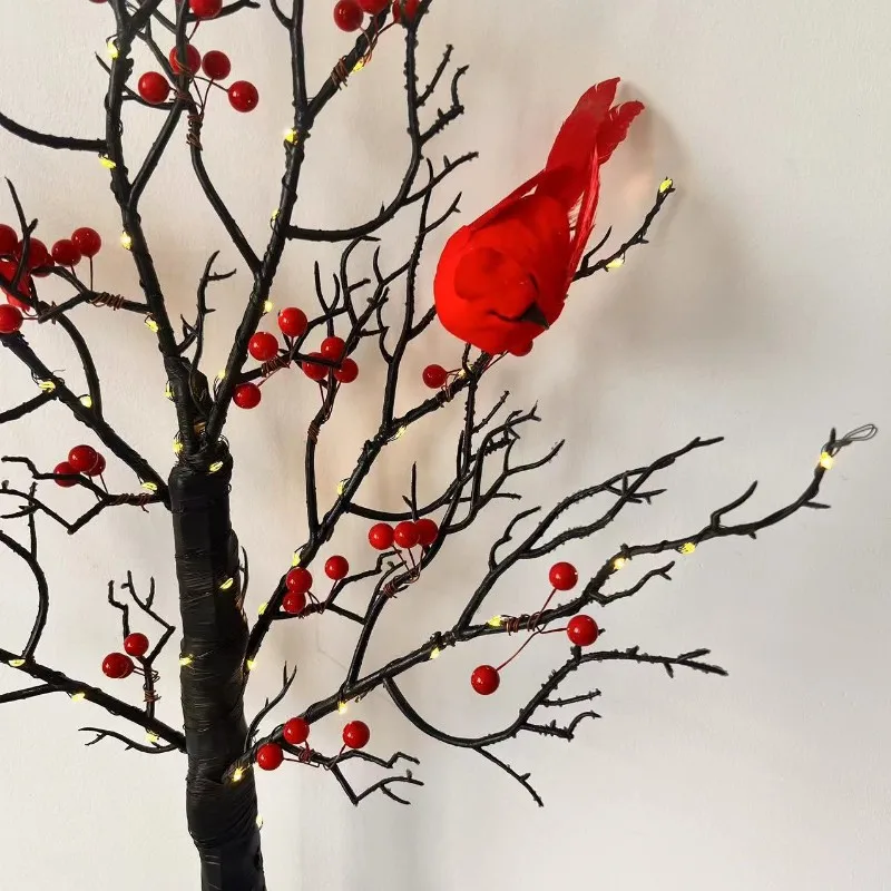 LED Christmas Tree Lights Featuring Red Bird Design-Warm Light Decorative Lamp For Bedroom Atmosphere
LED Christmas Tree Lights Featuring Red Bird Design-Warm Light Decorative Lamp For Bedroom Atmosphere