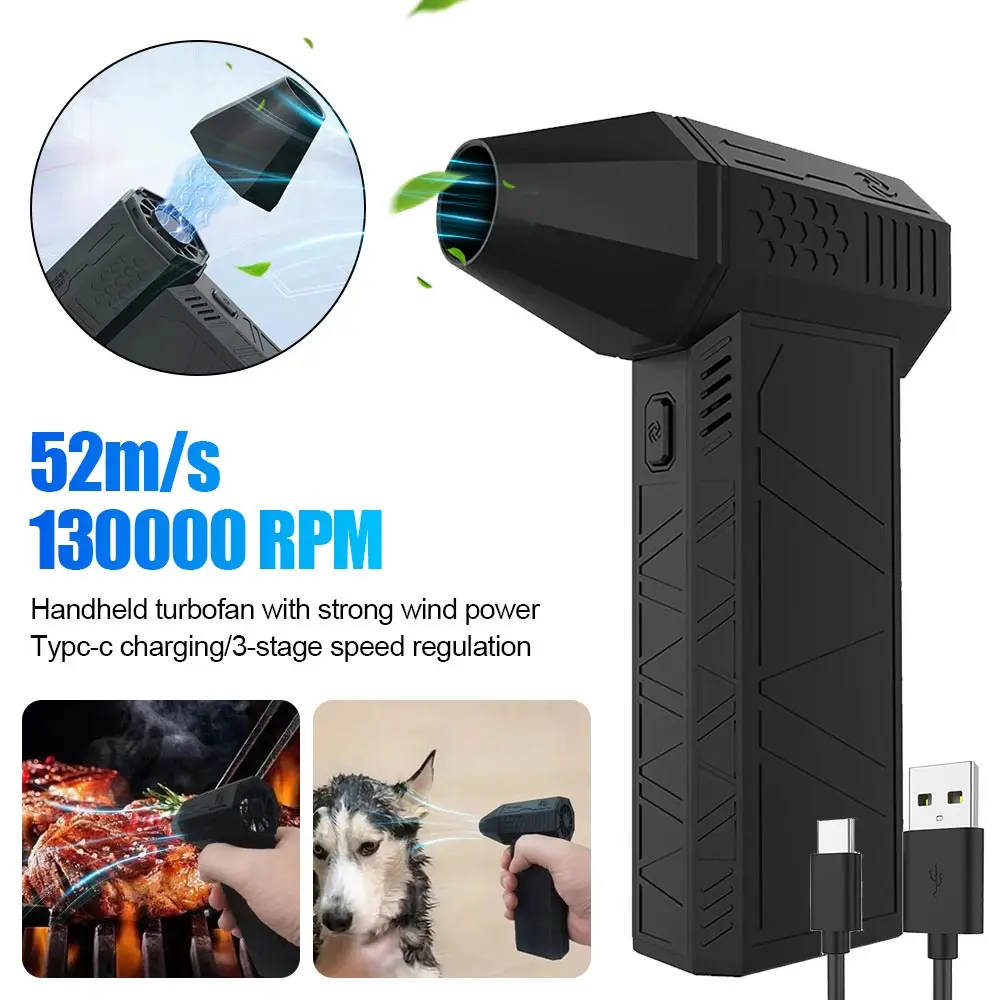 1 Rechargeable Blower Turbo Fan X3 130000 RPM 52m/s Brushless Motor Air Blower Turbo Jet Fan Portable Dust Blower Electric Dryer
1 Rechargeable Blower Turbo Fan X3 130000 RPM 52m/s Brushless Motor Air Blower Turbo Jet Fan Portable Dust Blower Electric Dryer