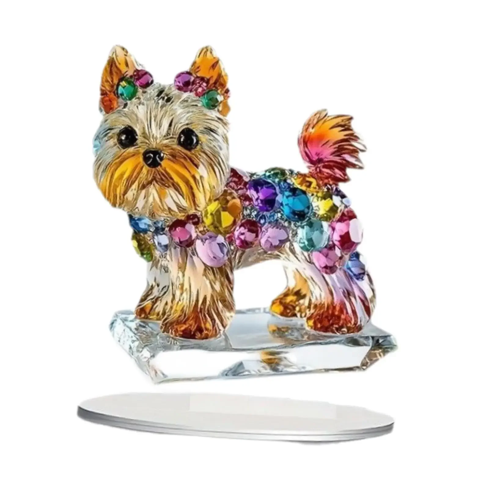 Fake Crystal Animal Sculpture Clear Glass Dog Figurine Statue Cute Colorful Dog Statue Home Office Desktop Decoration Ornament
Fake Crystal Animal Sculpture Clear Glass Dog Figurine Statue Cute Colorful Dog Statue Home Office Desktop Decoration Ornament