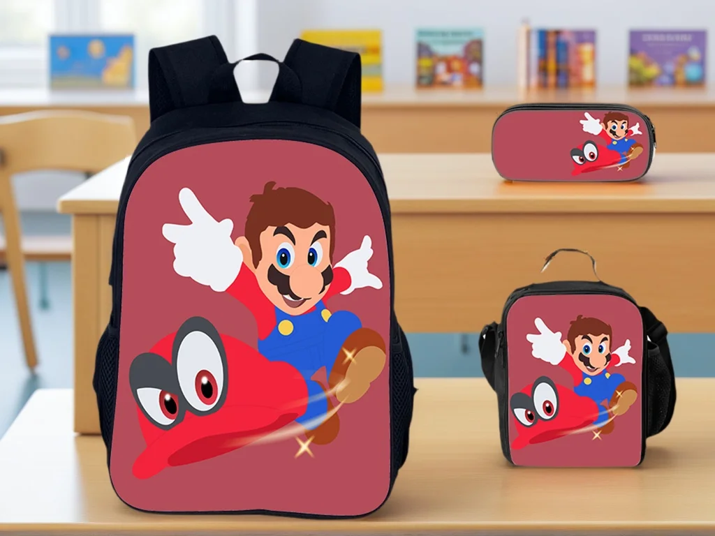 Little Kid Super Mario Backpack+Shoulder Bag+Pencil Case 3Pcs Set,Canvas Book Bag Cartoon Daypack for School
Little Kid Super Mario Backpack+Shoulder Bag+Pencil Case 3Pcs Set,Canvas Book Bag Cartoon Daypack for School