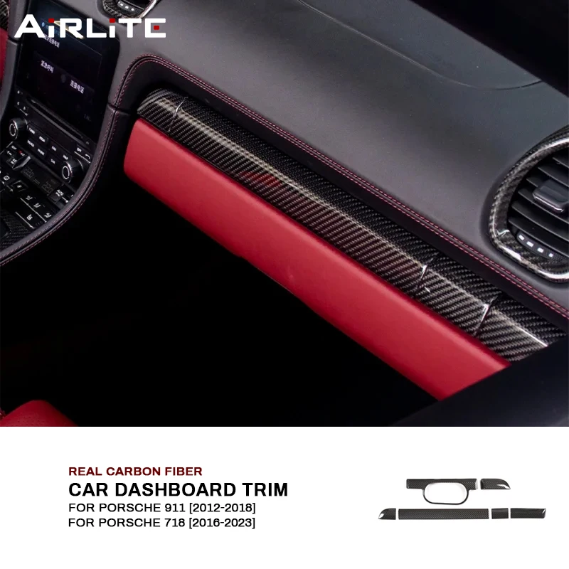 For Porsche 911 2012-2018 718 Boxster Cayman 2016-2023 Real Carbon Fiber Car Dashboard Trim Panel Cover Dashboard Strip Sticker
For Porsche 911 2012-2018 718 Boxster Cayman 2016-2023 Real Carbon Fiber Car Dashboard Trim Panel Cover Dashboard Strip Sticker