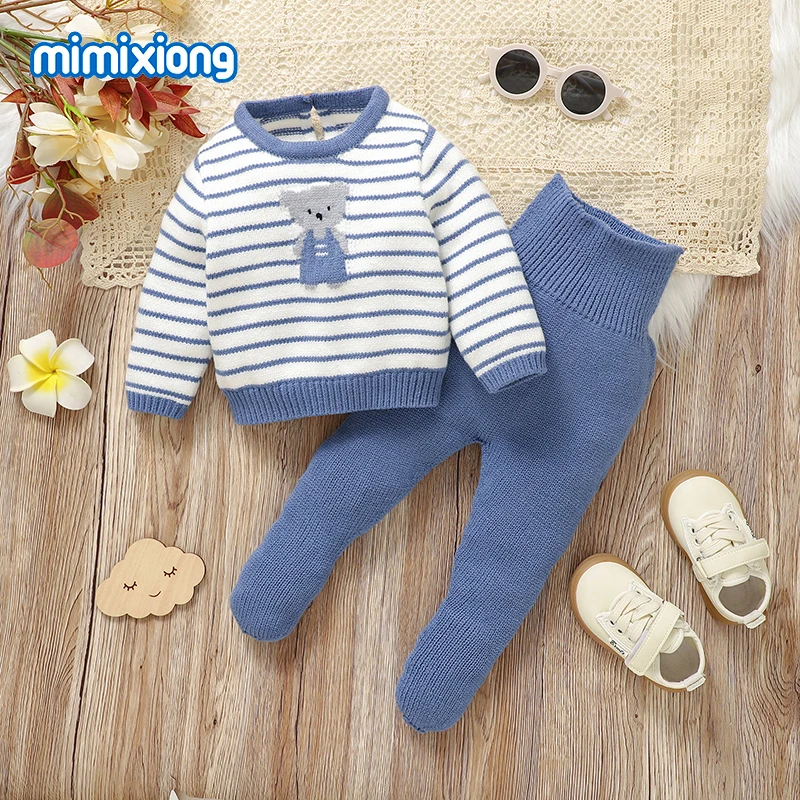 Winter Baby Boys Clothes Blue Bear Knitted Newborn Infant Long Sleeves Sweaters Pullovers+Pants Sport Suits 2pcs Toddler Outfits
Winter Baby Boys Clothes Blue Bear Knitted Newborn Infant Long Sleeves Sweaters Pullovers+Pants Sport Suits 2pcs Toddler Outfits