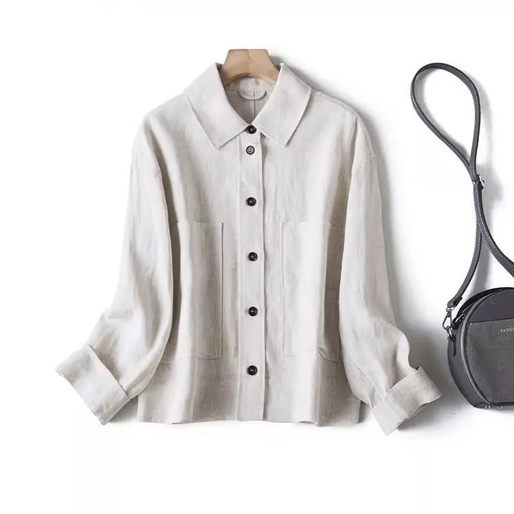 Dave&di Linen Large Pocket Loose Casual Temperament Long Sleeved Lapel Top Jacket Women's Jacket Woman Clothes Tops
Dave&di Linen Large Pocket Loose Casual Temperament Long Sleeved Lapel Top Jacket Women's Jacket Woman Clothes Tops