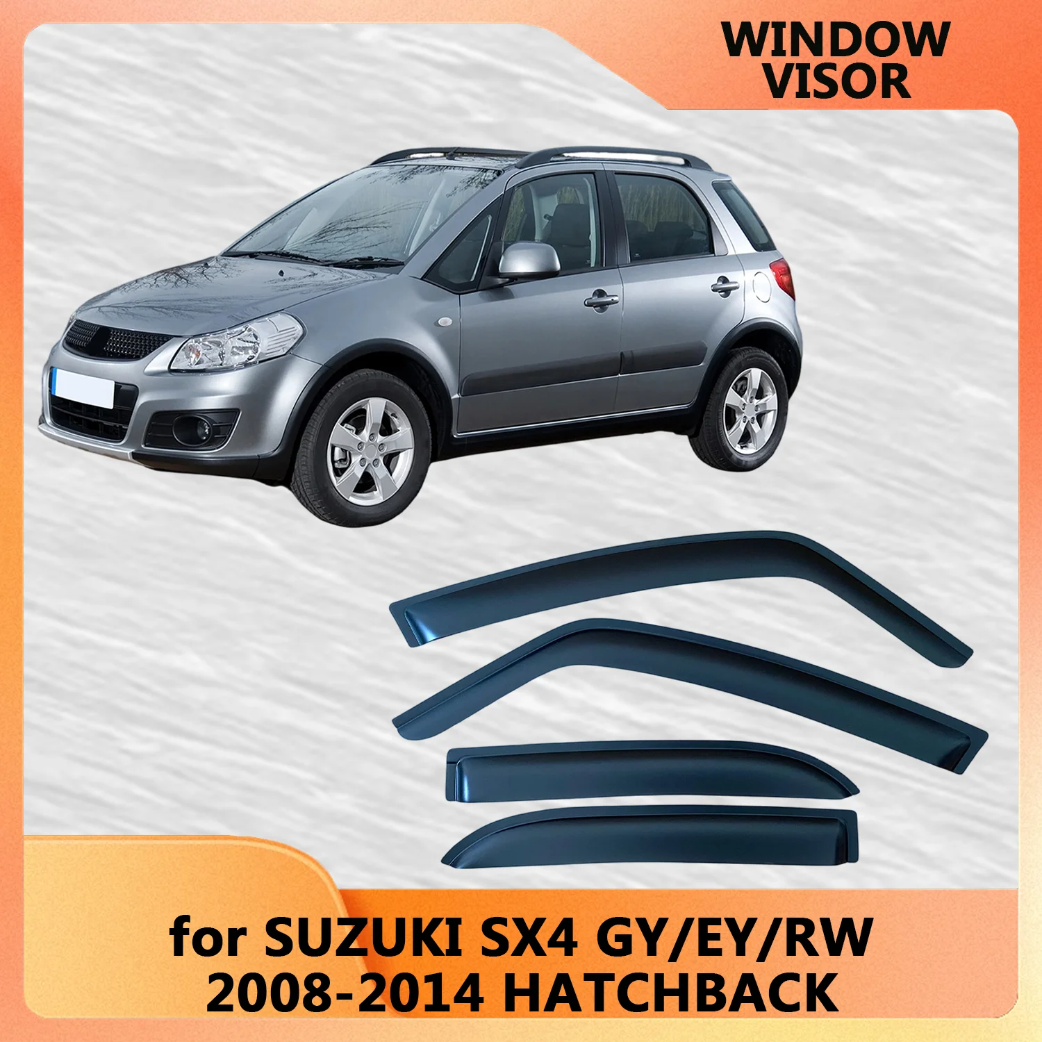 Window Visor for Suzuki SX4 HATCHBACK 2008 2009 2010 2011 2012 2013 2014 Wind Deflectors Rain Guards Door Visor Vent Shades
Window Visor for Suzuki SX4 HATCHBACK 2008 2009 2010 2011 2012 2013 2014 Wind Deflectors Rain Guards Door Visor Vent Shades