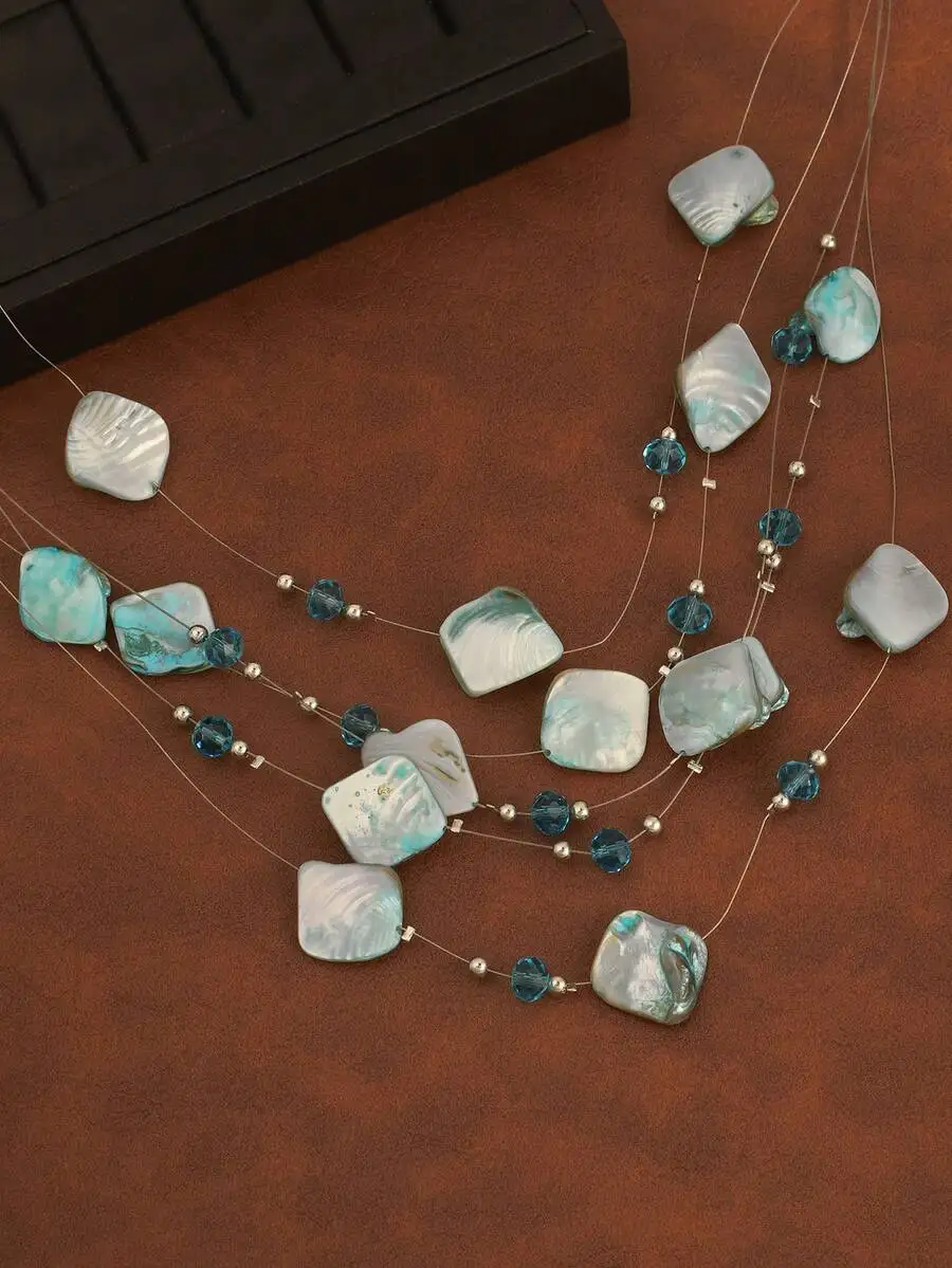 Layered Shell Bead Y Lariat Necklace For Women
Layered Shell Bead Y Lariat Necklace For Women