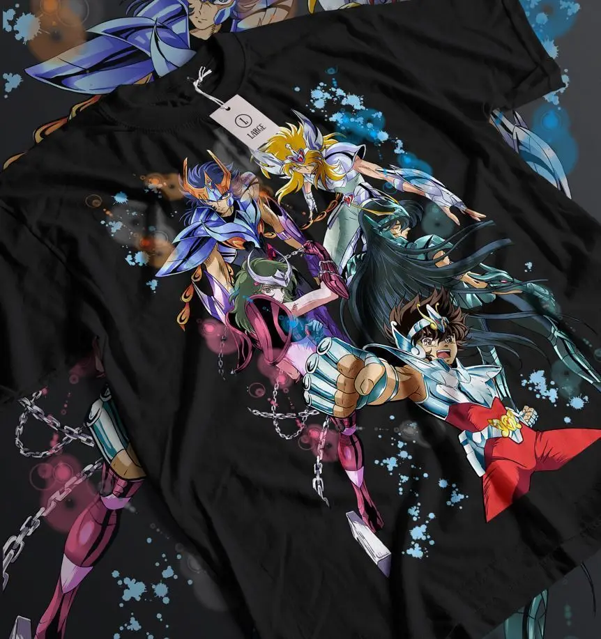 Saint Seiya T-shirt knights Of the Zodiac Hyoga Ikki Anime Shun Shirt All Size
Saint Seiya T-shirt knights Of the Zodiac Hyoga Ikki Anime Shun Shirt All Size