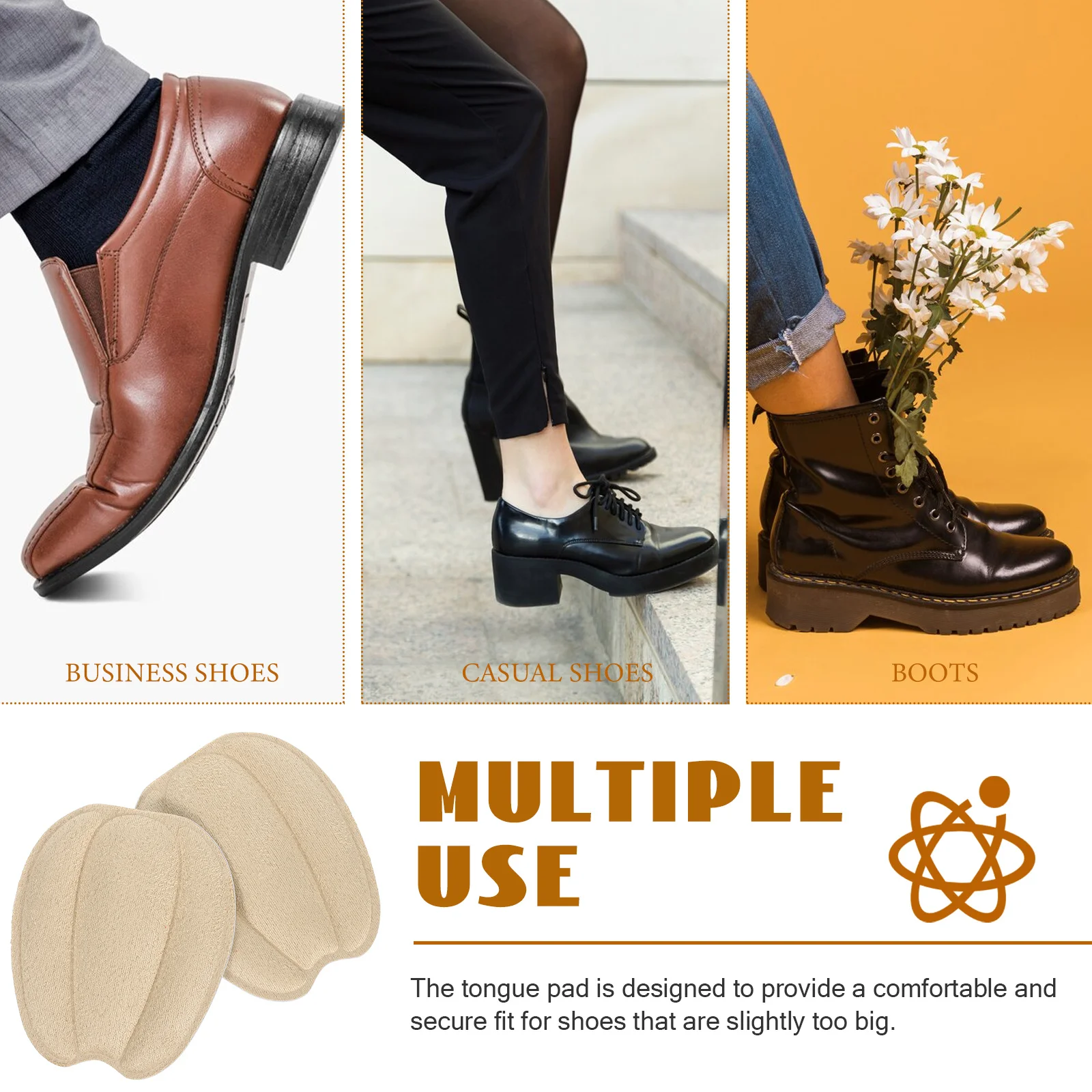 1Pair Shoe Tongue Pads Comfortable Reusable Sponge Forefoot Cushion Non-Slip Adhesive Pads for Women Wide Fit Shoes Support
1Pair Shoe Tongue Pads Comfortable Reusable Sponge Forefoot Cushion Non-Slip Adhesive Pads for Women Wide Fit Shoes Support