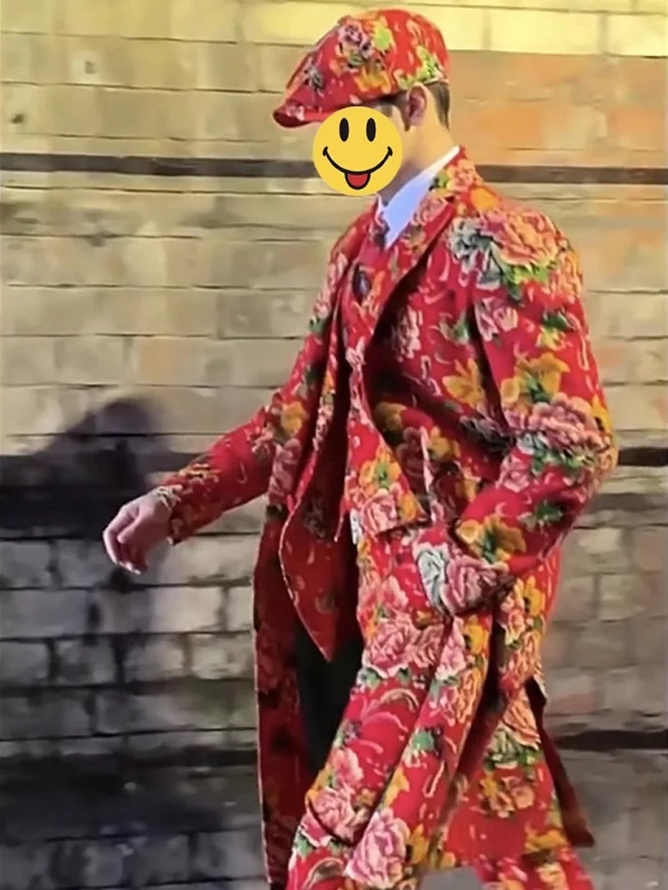 Northeast Big Flower Men's Windbreaker Coat Red Festive New Year's Sle Casual American Faion Plant Floral Patterned Jaet
Northeast Big Flower Men's Windbreaker Coat Red Festive New Year's Sle Casual American Faion Plant Floral Patterned Jaet