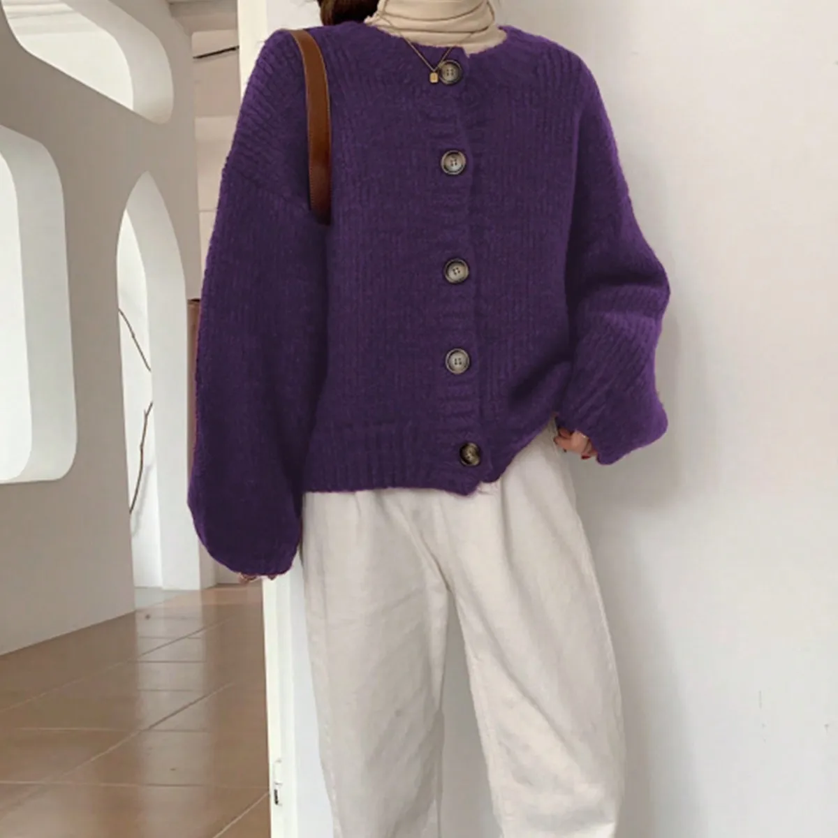 Korean Chic Pure Color Sweater Autum New Long-Sleeved Knitted Cardigan Loose Outwear Round Neck Versatile Top Iqogitan Voucher
Korean Chic Pure Color Sweater Autum New Long-Sleeved Knitted Cardigan Loose Outwear Round Neck Versatile Top Iqogitan Voucher