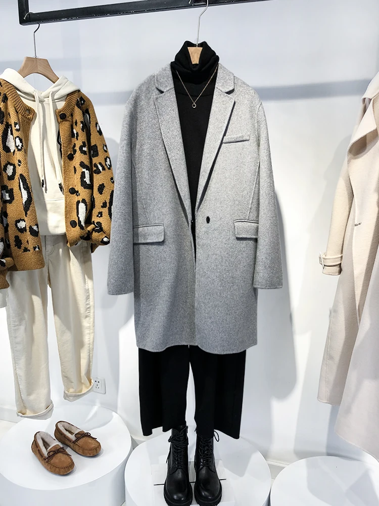 Mimifa High-End Brand Pure Original Double-Faced Hand-Sewn Woolen Coat for Women Ele Faionable Ladies' Woolen Outerwear
Mimifa High-End Brand Pure Original Double-Faced Hand-Sewn Woolen Coat for Women Ele Faionable Ladies' Woolen Outerwear