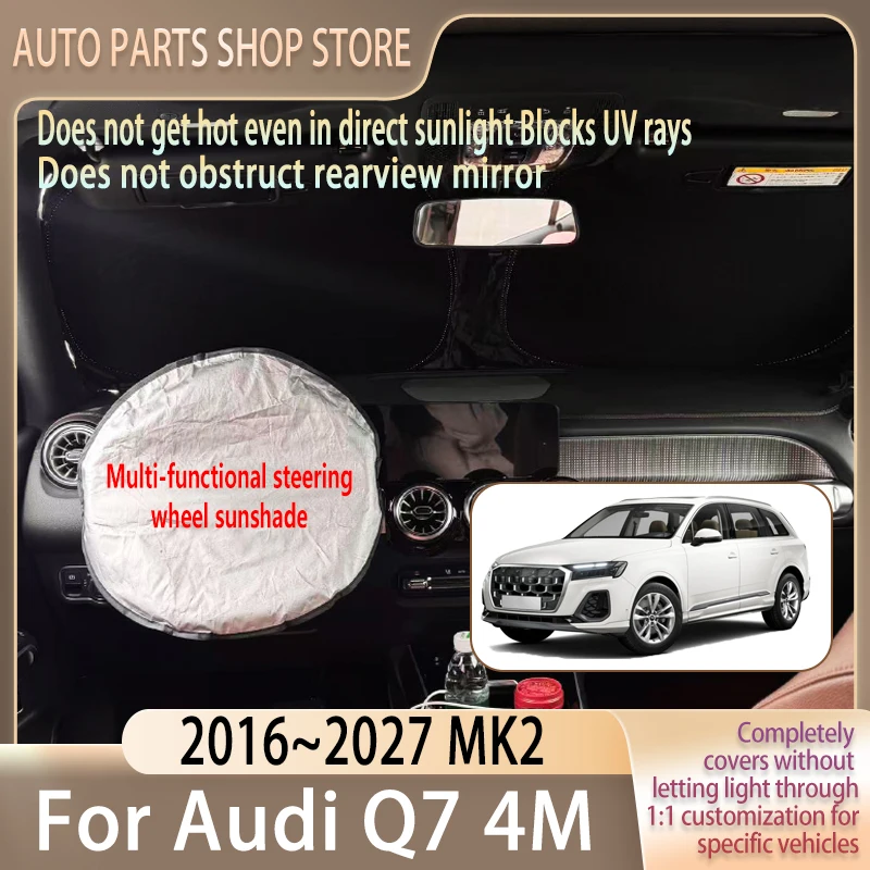 For Audi Q7 4M 2016~2027 26 Steering wheel Car Sun Visor Summer Cooling Auto Accessories Front Windshield Sunshade Heat Insulati
For Audi Q7 4M 2016~2027 26 Steering wheel Car Sun Visor Summer Cooling Auto Accessories Front Windshield Sunshade Heat Insulati