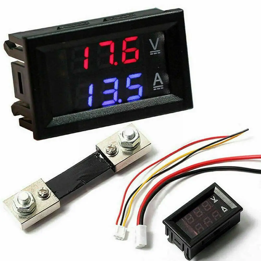 DC0-100V 1A 10A 50A 100A Voltmeter Ammeter Red Blue Volt Amp Meter Gauge Green Dual Digital LED Display Digital LED P3W7
DC0-100V 1A 10A 50A 100A Voltmeter Ammeter Red Blue Volt Amp Meter Gauge Green Dual Digital LED Display Digital LED P3W7
