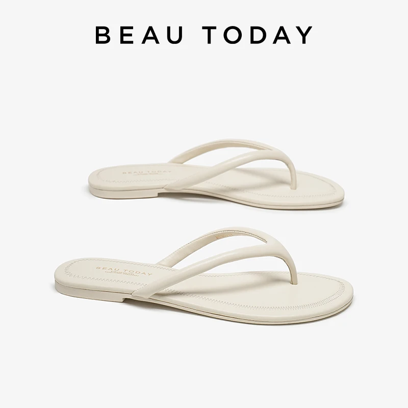 BEAUTODAY Casual Flip Flops Women Sheepskin Leather T-Strap Open Toe Solid Slippers Outdoors Ladies Flats Shoes MS3D121
BEAUTODAY Casual Flip Flops Women Sheepskin Leather T-Strap Open Toe Solid Slippers Outdoors Ladies Flats Shoes MS3D121