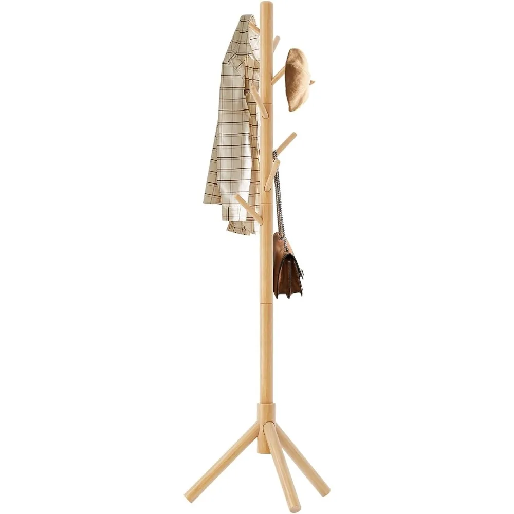 Coat Rack Freestanding, Coat Tree With 8 Hooks and 3 Height Options, for Kids, Bedroom Office Entryway Natural
Coat Rack Freestanding, Coat Tree With 8 Hooks and 3 Height Options, for Kids, Bedroom Office Entryway Natural