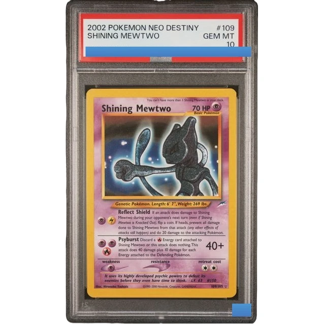 Proxy 2002 POKEMON NEO DESTINY #109 SHINING MEWTWO 109/105 Authentication Grading 10 Collection Game Card
Proxy 2002 POKEMON NEO DESTINY #109 SHINING MEWTWO 109/105 Authentication Grading 10 Collection Game Card