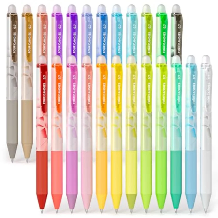 0.7mm Erasable Gel Pens, Make Mistakes Disappear Colored Pens, Colors Retractable Fine Point Erasable Pens for Writing, Drawing
0.7mm Erasable Gel Pens, Make Mistakes Disappear Colored Pens, Colors Retractable Fine Point Erasable Pens for Writing, Drawing