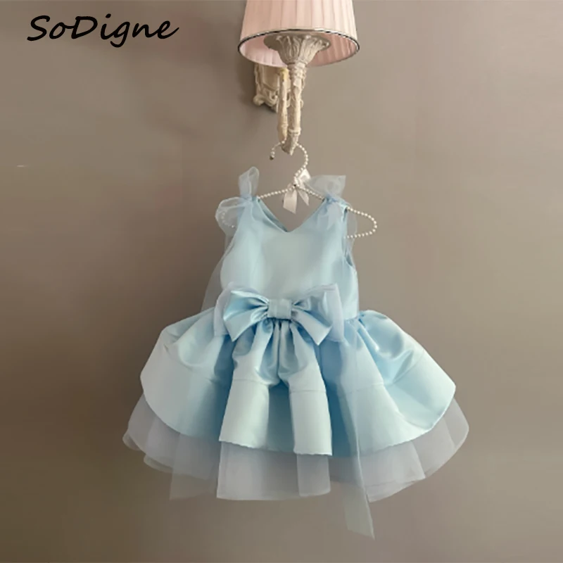 SoDigne A-line Satin Short Flower Girl Dress V-neck Sleeveless Princess Children's Dresses Kid Birthday Party Gown Customized
SoDigne A-line Satin Short Flower Girl Dress V-neck Sleeveless Princess Children's Dresses Kid Birthday Party Gown Customized