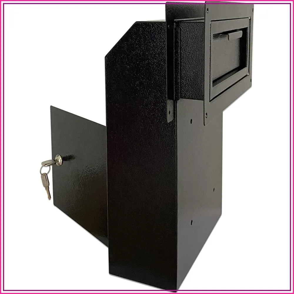Door Drop Box, Mail Slots for Mail, Rent, Deposit, Night Key, Through-the-Door Prevents Fishing Locking Steel Mailbox with Rear Access, Black
Door Drop Box, Mail Slots for Mail, Rent, Deposit, Night Key, Through-the-Door Prevents Fishing Locking Steel Mailbox with Rear Access, Black