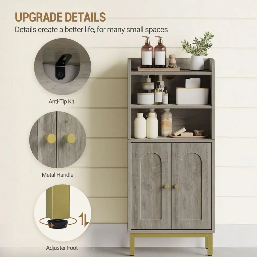 Bathroom Storage Cabinet, Small Floor Cabinet With 2 Door And Shelves, Toilet Paper Cabinets, Bathroom Organizer With Adjustabl
Bathroom Storage Cabinet, Small Floor Cabinet With 2 Door And Shelves, Toilet Paper Cabinets, Bathroom Organizer With Adjustabl