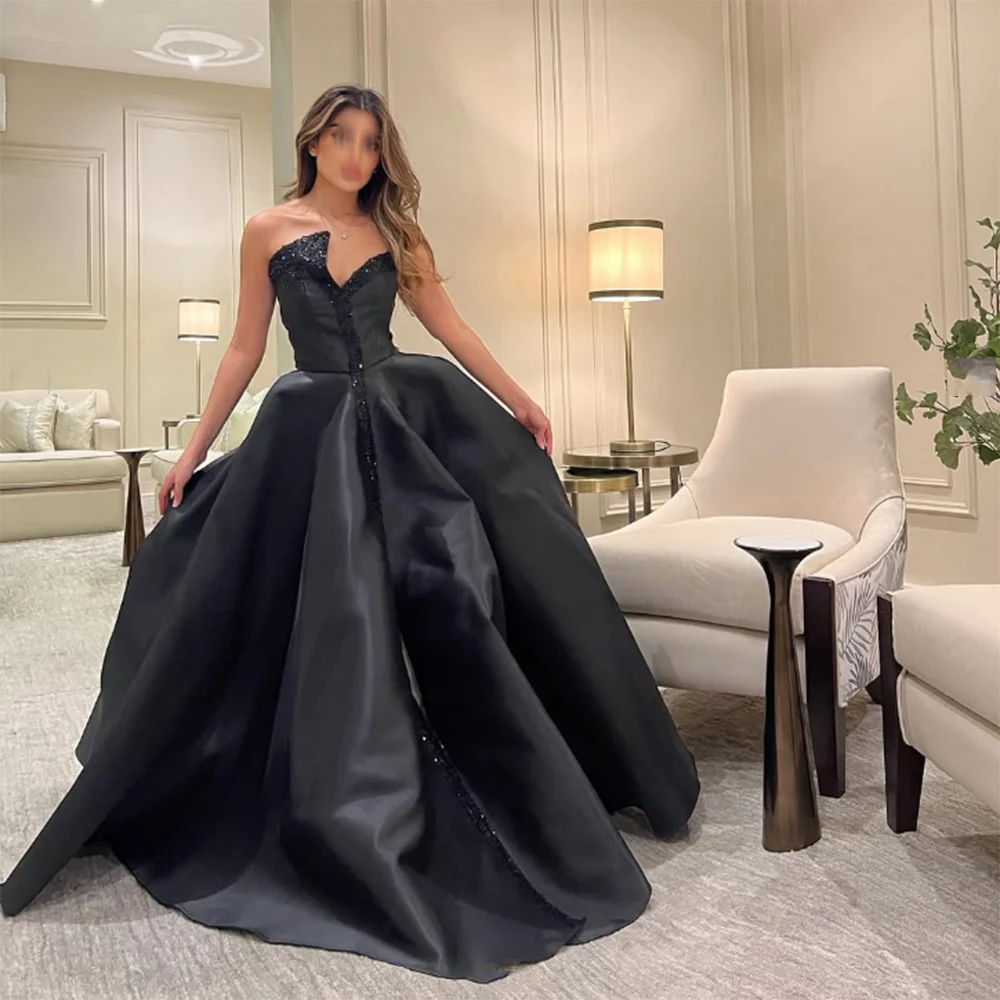 Customized Strapless Formal Evening Dresses Backless A-Line Beading Sequined Long Prom Gown Simple Sleeveless Party Dress
Customized Strapless Formal Evening Dresses Backless A-Line Beading Sequined Long Prom Gown Simple Sleeveless Party Dress