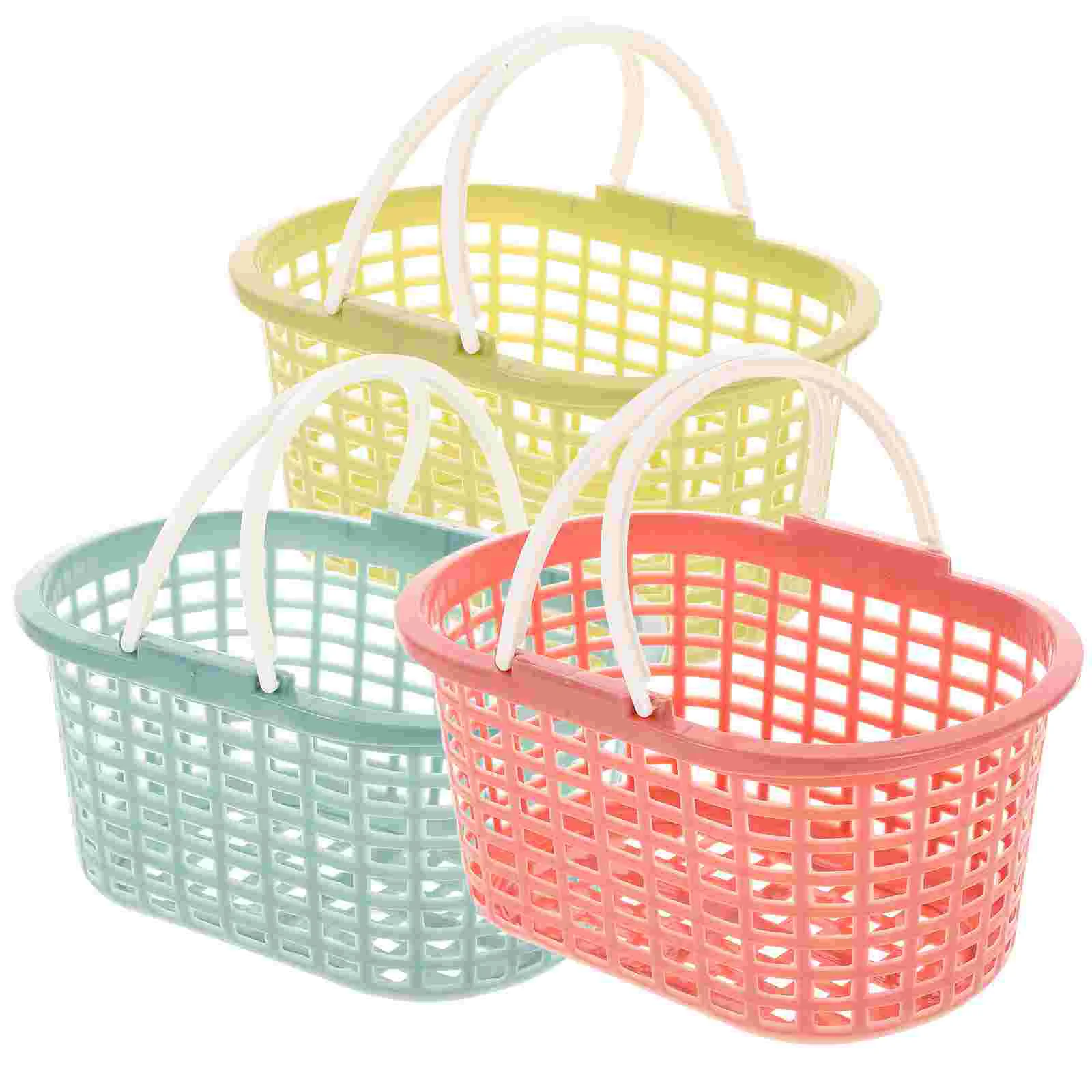3 Pcs Portable Hollow Bath Basket Plastic Baskets with Handles Shower Vanity Small Storage Organizer Picking Toy Bin
3 Pcs Portable Hollow Bath Basket Plastic Baskets with Handles Shower Vanity Small Storage Organizer Picking Toy Bin