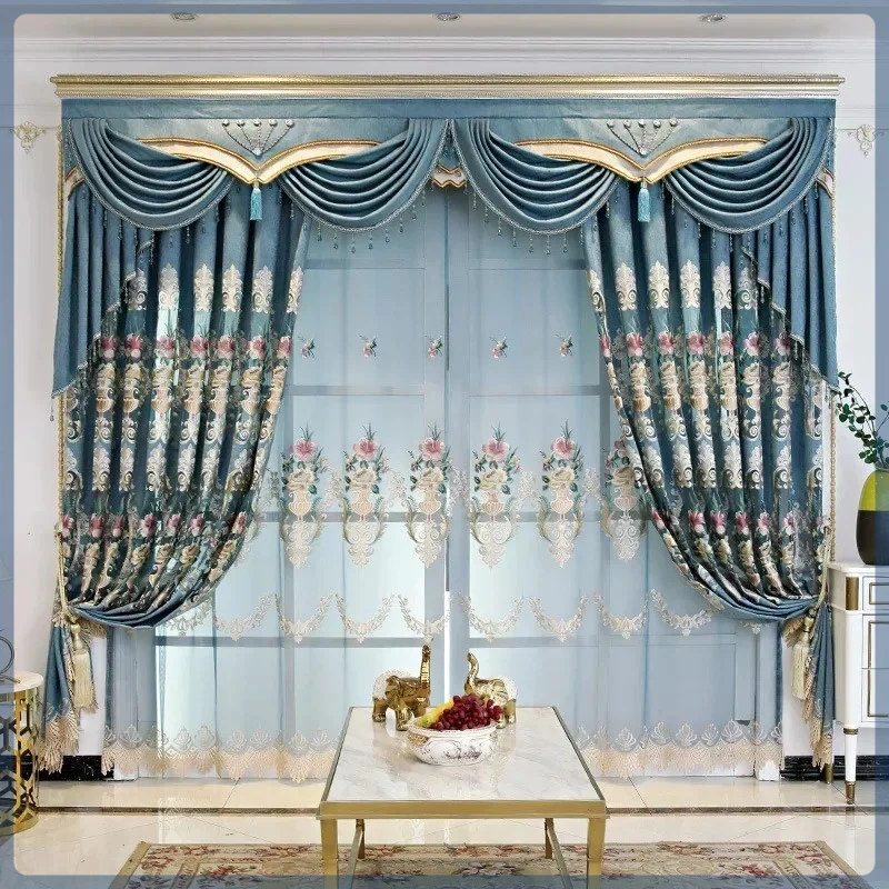 Customized Size European-style Luxury Atmosphere Living Room Bedroom Balcony Blackout Fabric Embroidered Villa Curtains 1pc
Customized Size European-style Luxury Atmosphere Living Room Bedroom Balcony Blackout Fabric Embroidered Villa Curtains 1pc