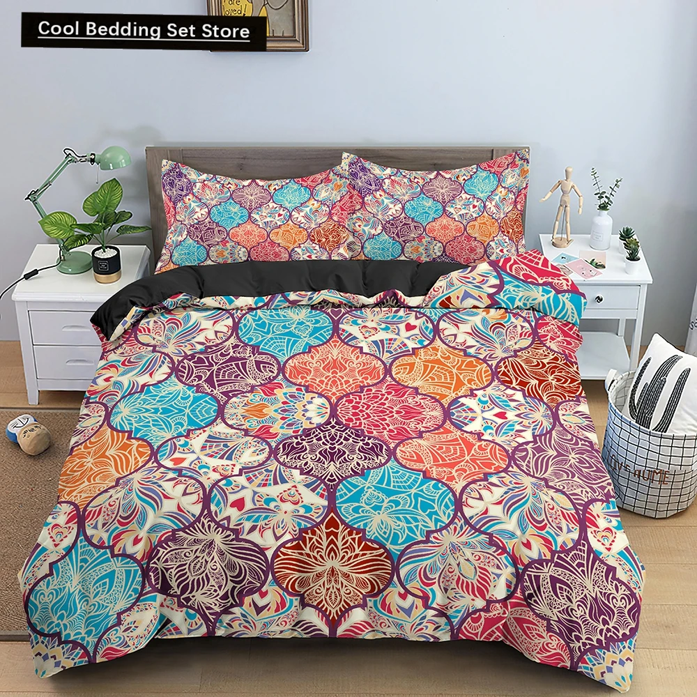 Bohemian Mandala King Queen Duvet Cover Retro Ethnic Flower Bedding Set for Adult Women Boho Floral 2/3pcs Polyester Quilt Cover
Bohemian Mandala King Queen Duvet Cover Retro Ethnic Flower Bedding Set for Adult Women Boho Floral 2/3pcs Polyester Quilt Cover