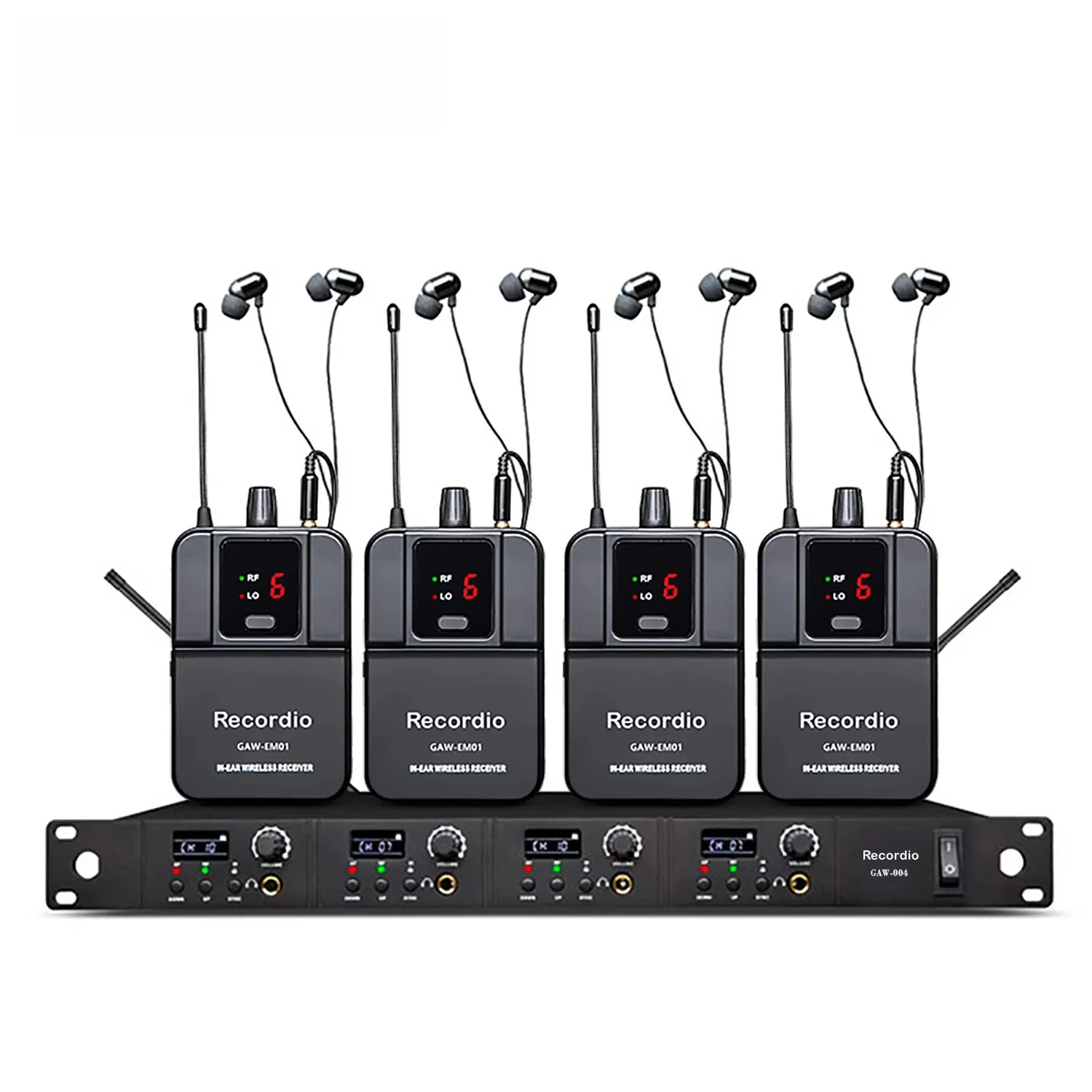 GAW-EM04 4 Channels Professional Microphone Wireless In-ear Recognition System With Noise Cancelling
GAW-EM04 4 Channels Professional Microphone Wireless In-ear Recognition System With Noise Cancelling