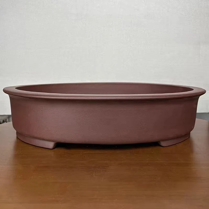 Purple Clay Eco-friendly Classic Bonsai Pot Hand-Carved Oval Vintage 11L Drainage Hole Floor Desktop Use Gardening Home
Purple Clay Eco-friendly Classic Bonsai Pot Hand-Carved Oval Vintage 11L Drainage Hole Floor Desktop Use Gardening Home