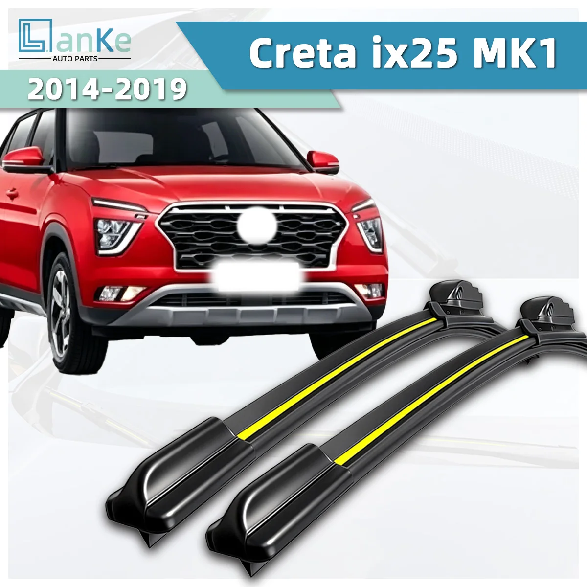 Lanke Wiper Fit For Hyundai Creta ix25 MK1 (2014-2019) Natural Rubber Strip Boneless Silent Car Windshields Front Wiper Blade
Lanke Wiper Fit For Hyundai Creta ix25 MK1 (2014-2019) Natural Rubber Strip Boneless Silent Car Windshields Front Wiper Blade