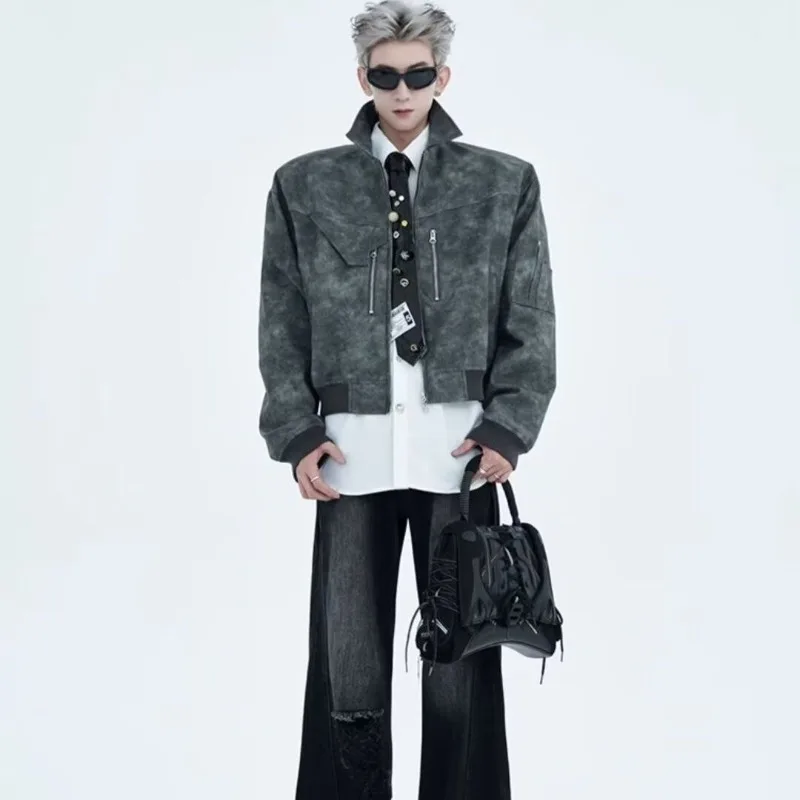 Новая мужская куртка из искусственной кожи в винтажном мотоциклетном стиле, короткая потертая стильная осенняя верхняя одежда
Новая мужская куртка из искусственной кожи в винтажном мотоциклетном стиле, короткая потертая стильная осенняя верхняя одежда 